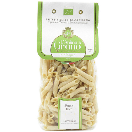MAKARON PENNE LISCE PIÓRA BIO 500G L'Anima di Grano Pastificio Sorrentino