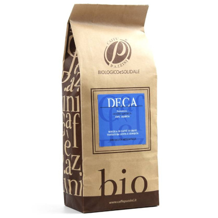 KAWA DECA bezkofeinowa ziarnista 1000g BIO Caffe Pazzini