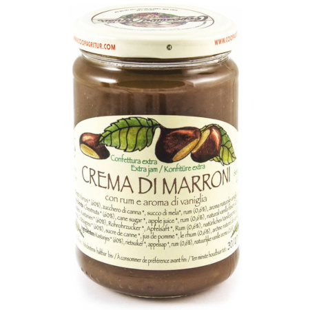 CREMA DI MARRONI BIO KREM Z KASZTANÓW, RUMU I WANILLI 350g Agritur