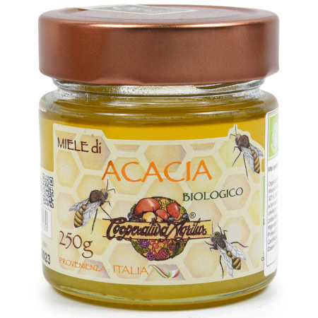 Miód akacjowy ekologiczny naturalny włoski 250 g Agritur