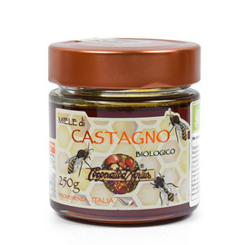 Miód kasztanowy ekologiczny naturalny włoski 250 g Agritur