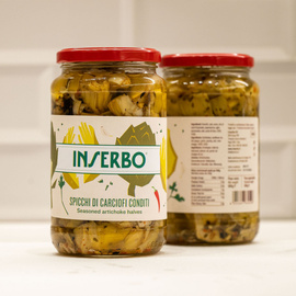 KARCZOCHY PIECZONE W PLASTRACH Spicchi di Carciofi Conditi 560g Inserbo