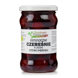 Czereśnie ekologiczne w zalewie octowo-imbirowej BIO 180 g Jacentowska Piwniczka Smaku