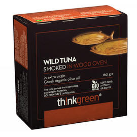 Dziki tuńczyk wędzony w ekologicznej oliwie z oliwek Extra Virgin 160 g thinkgreen