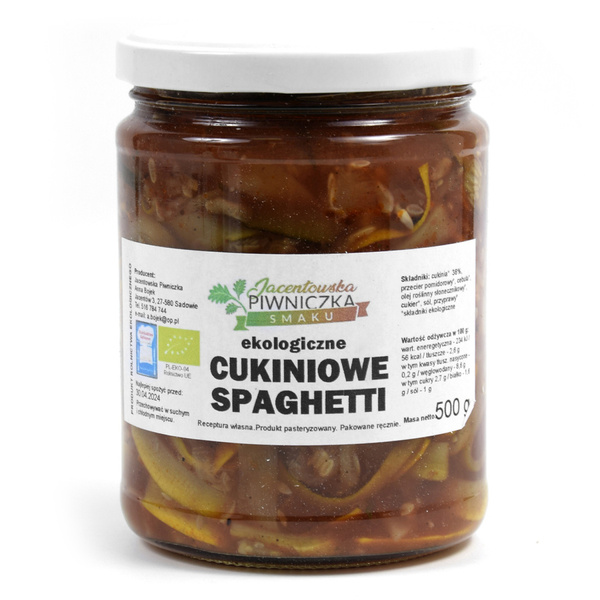 CUKINIOWE SPAGHETTI BIO 500g Jacentowska Piwniczka Smaku