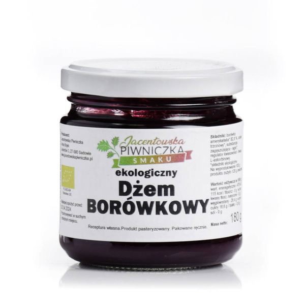 DŻEM BORÓWKOWY BIO 180G Jacentowska Piwniczka Smaku