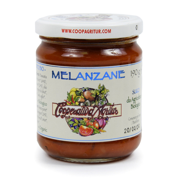GOTOWY SOS POMIDOROWY Z BAKŁAŻANEM SUGO MELANZANE BIO 190g Agritur