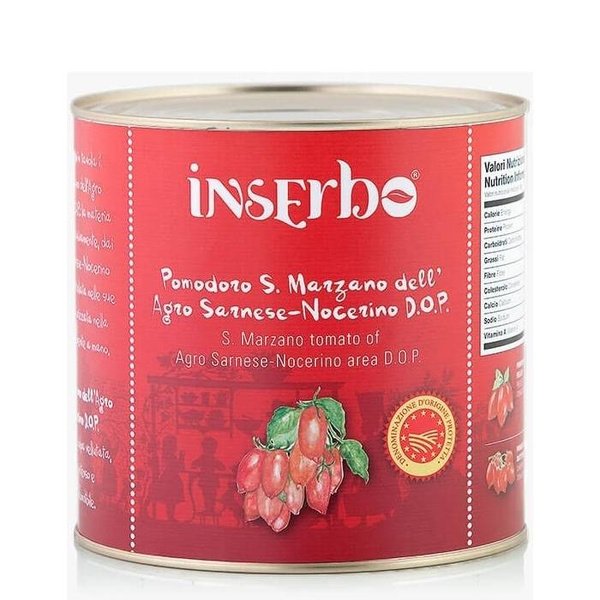 POMIDORY CAŁE BEZ SKÓRKI Pomodoro San Marzano DOP 2.5KG Inserbo