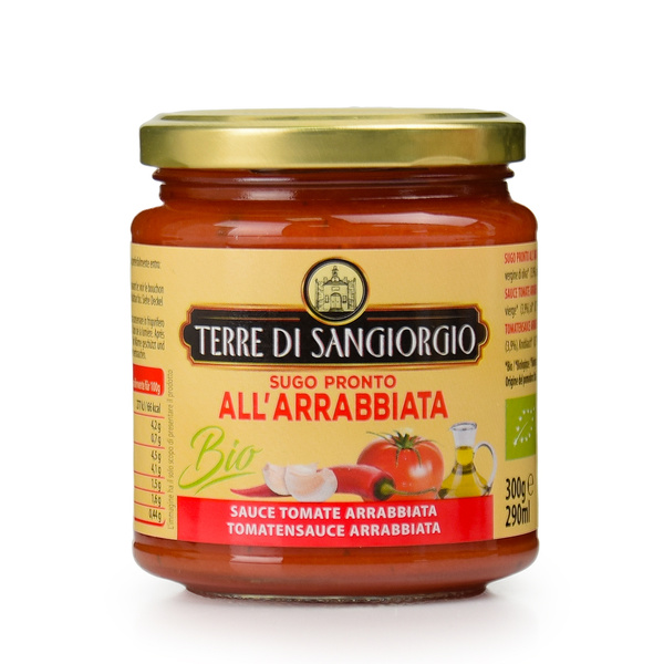 SUGO ARRABBIATA BIO DEMETER SOS POMIDOROWY Z PAPRYKĄ CHILI 300G Terre di Sangiorgio