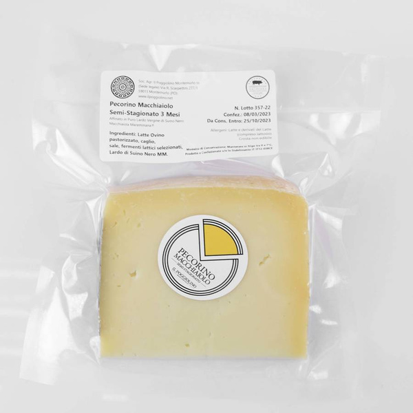 Ser PECORINO MACCHIAIOLA SEMI STAGIONATO 3 miesięczny Il Poggiolino 250G