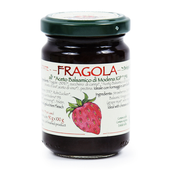 VELLUTATE FRAGOLA BIO 15% KONFITURA Z OCTEM BALSAMICZNYM TRUSKAWKOWA 165G Agritur